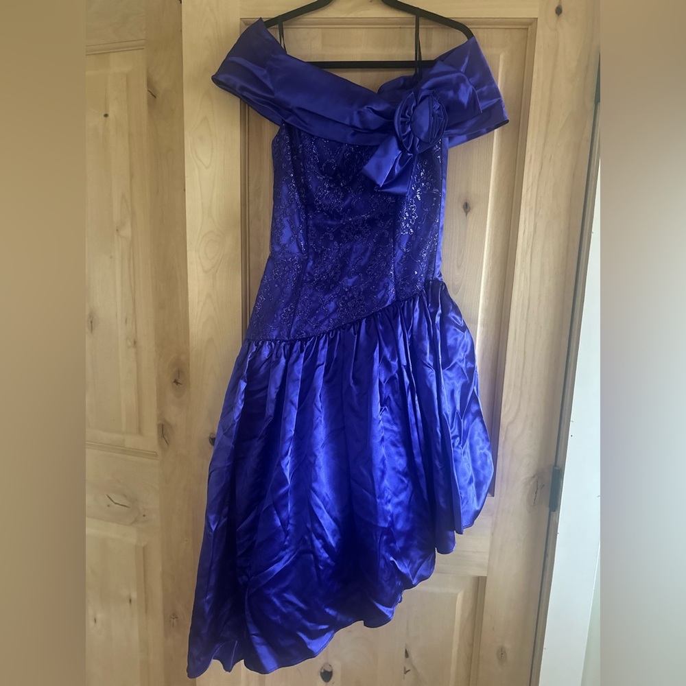 Vintage 80s Jessica McClintock Gunne Sax Purple Prom Dress